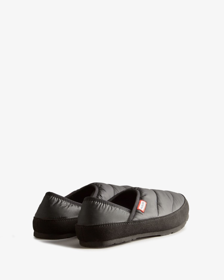 Hunter Dames Puffer Pantoffel Zwart