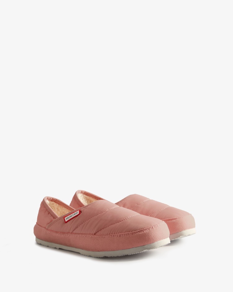 Hunter Dames Puffer Pantoffel Drift Roze