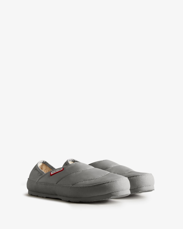 Hunter Dames Puffer Pantoffel Tundra Grijs