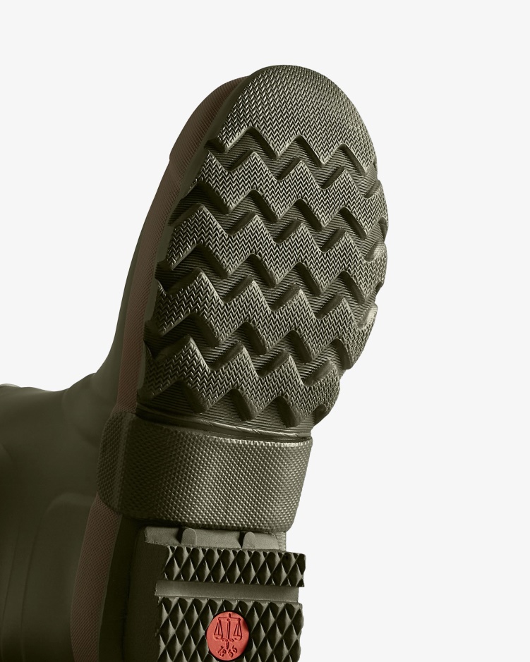 Hunter Dames Gardener Korte Regenlaars Donker Olijf-klei