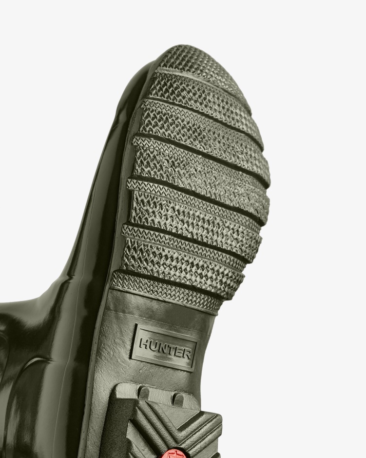 Hunter Originele Hoogglans Regenlaarzen Voor Dames Donker Olijfgroen