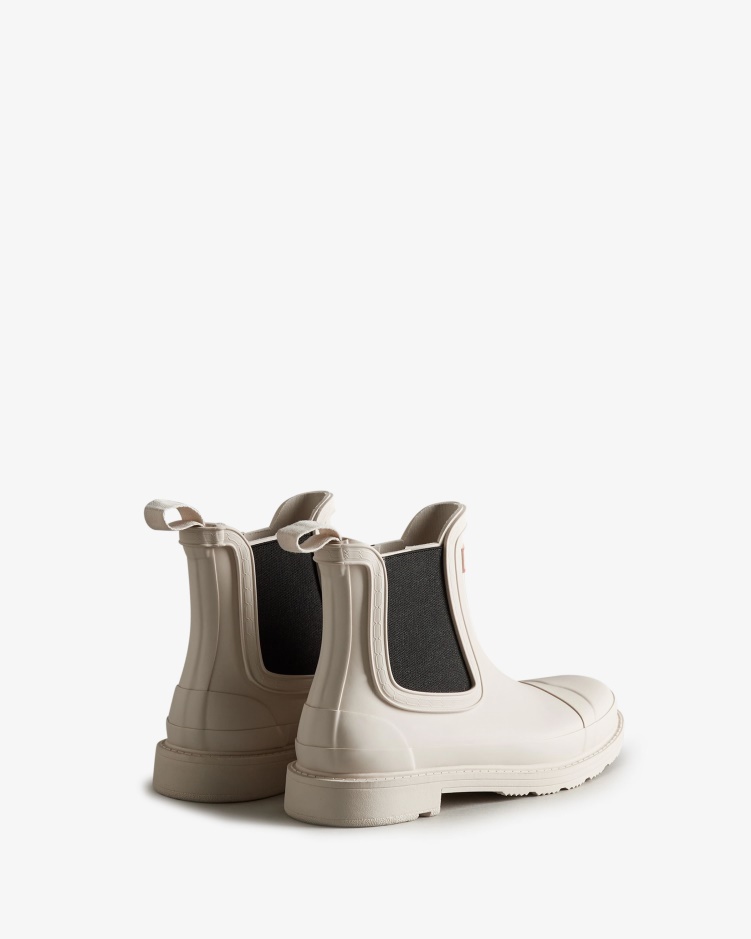 Hunter Commando Chelsea Boots Voor Dames Cast Lichtgrijs
