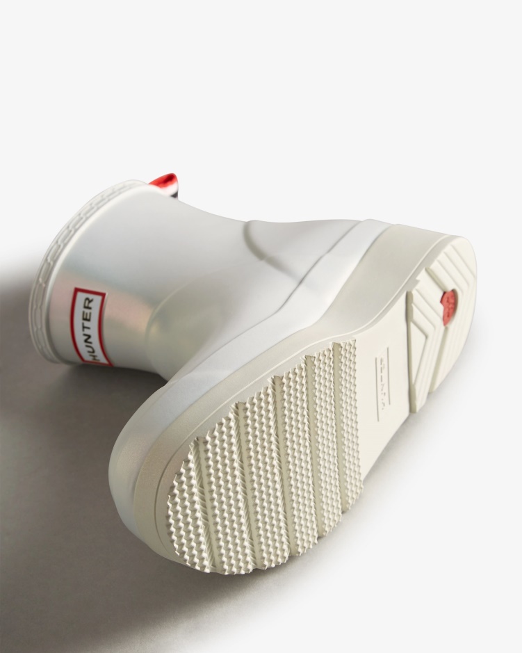 Hunter Dames Play Korte Nebula Regenlaarzen Zilver