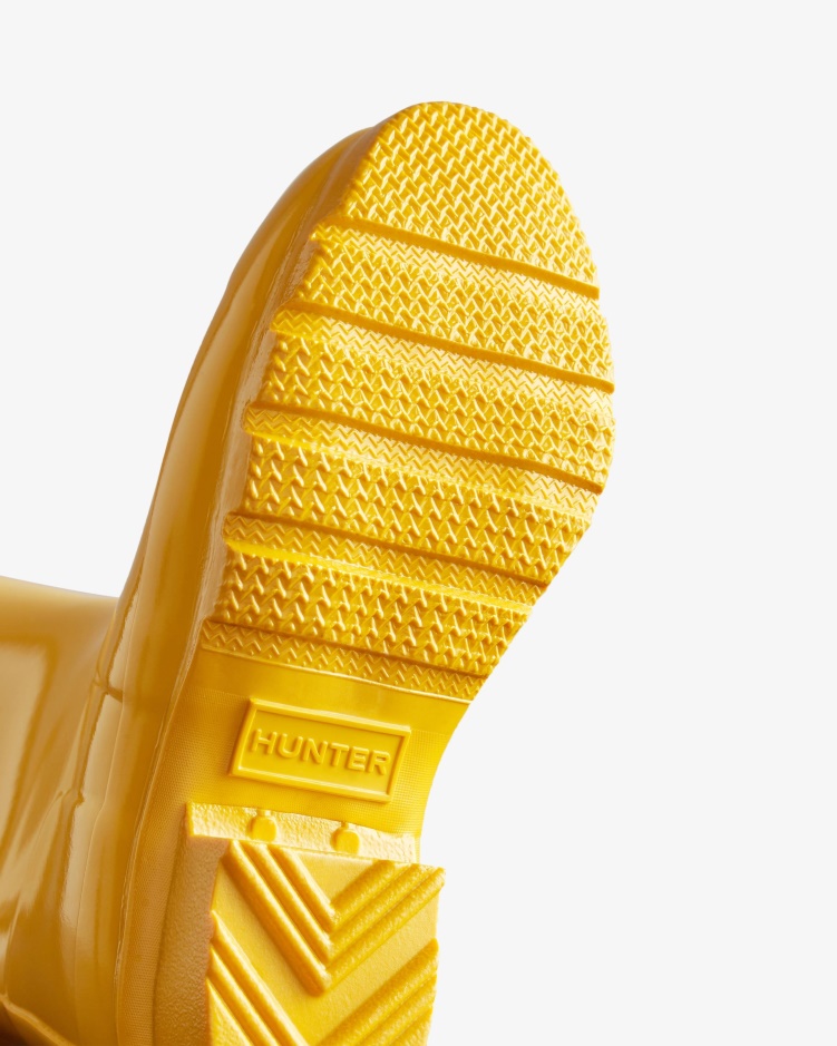 Hunter Original Big Kids (5-11 Jaar) Glanzende Regenlaarzen Geel