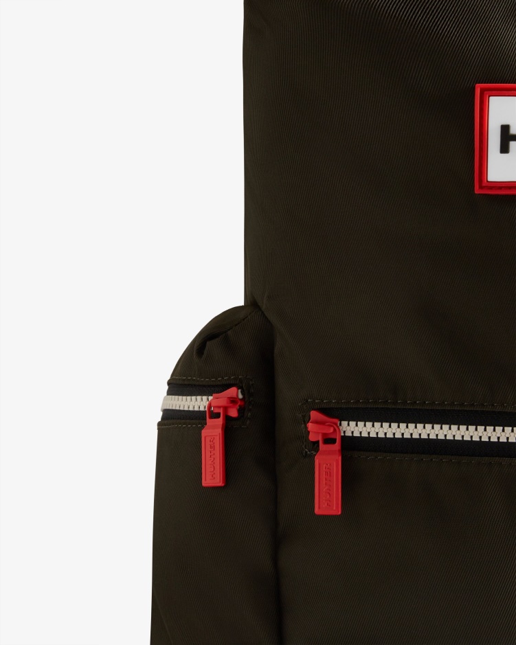 Hunter Top Clip Rugzak - Nylon Donker Olijf