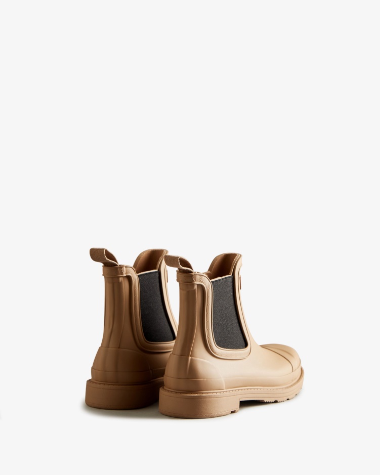 Hunter Commando Chelsea Boots Tawny Brown Voor Dames