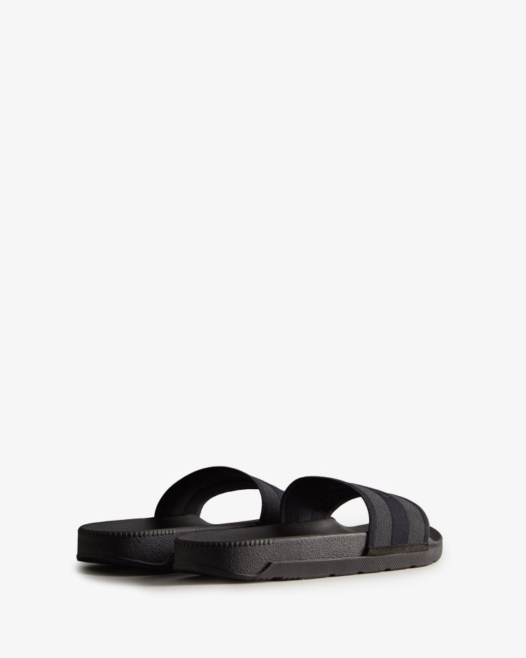 Hunter Elastische Damesslippers Zwart