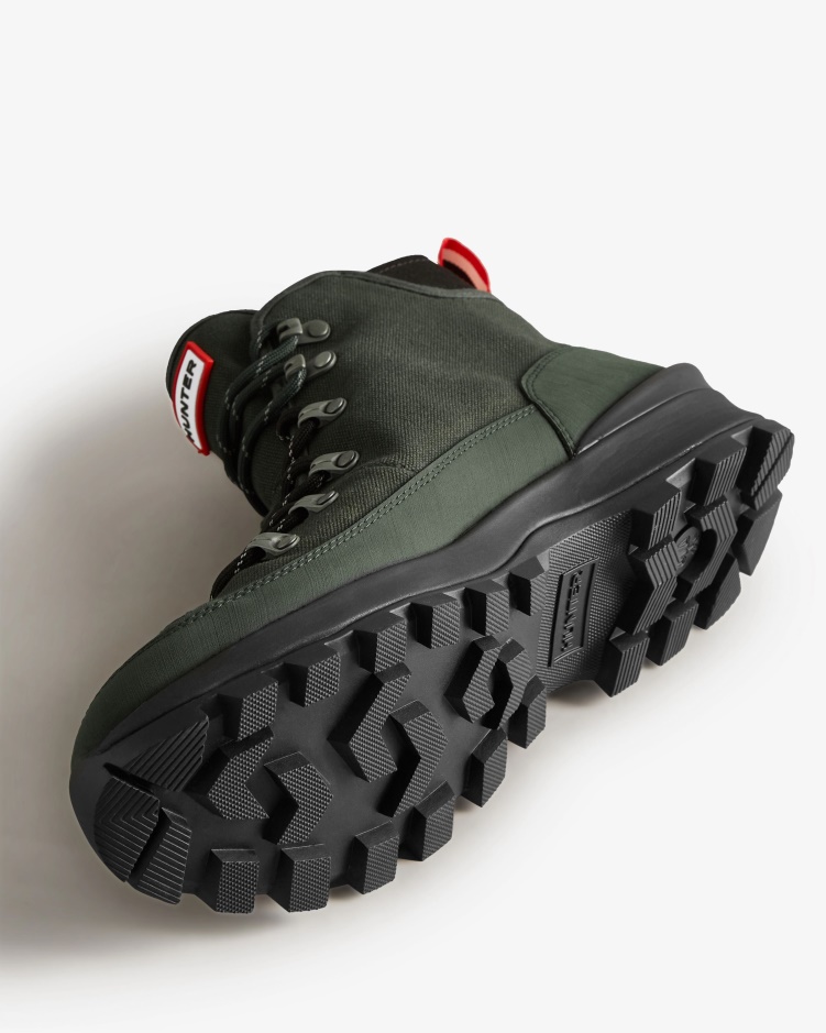 Hunter Canvas Desert Commando Laarzen Voor Heren Arctic Mosgroen