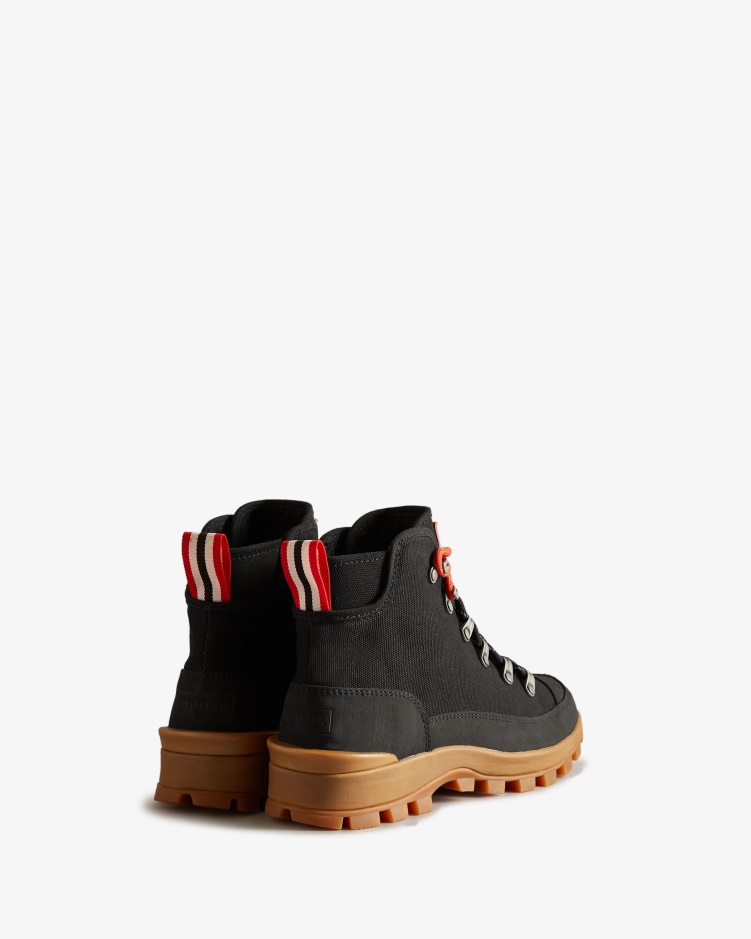 Hunter Canvas Desert Commando Laarzen Voor Dames Zwart