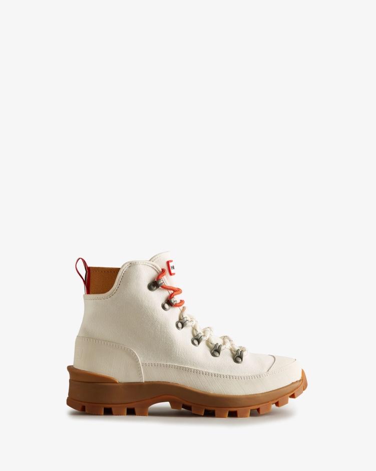 Hunter Canvas Desert Commando Laarzen Voor Dames Naturel