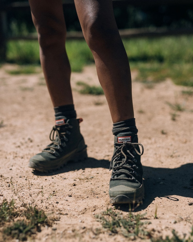 Hunter Canvas Desert Commando Laarzen Voor Dames Arctic Mosgroen