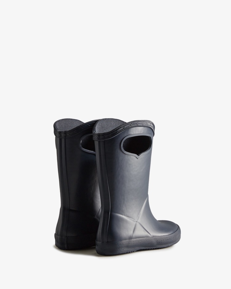 Hunter Kids First (18 Maanden-8 Jaar) Regenlaarzen Met Handgreep Navy