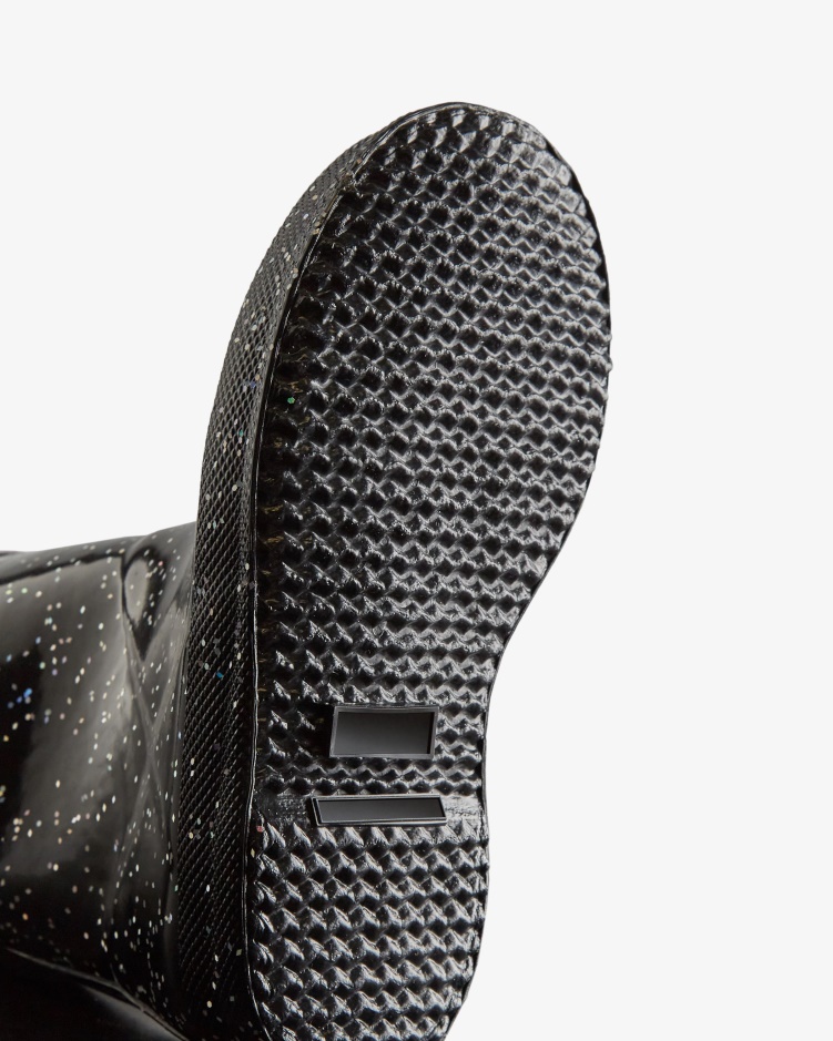 Hunter Kids First (18 Maanden-8 Jaar) Gigantische Glitter Regenlaarzen Zwart