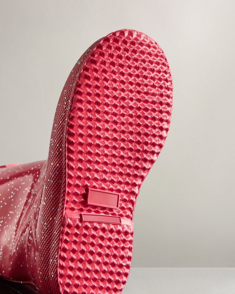 Hunter Kids First (18 Maanden-8 Jaar) Gigantische Glitter Regenlaarzen Spaarzaam Roze