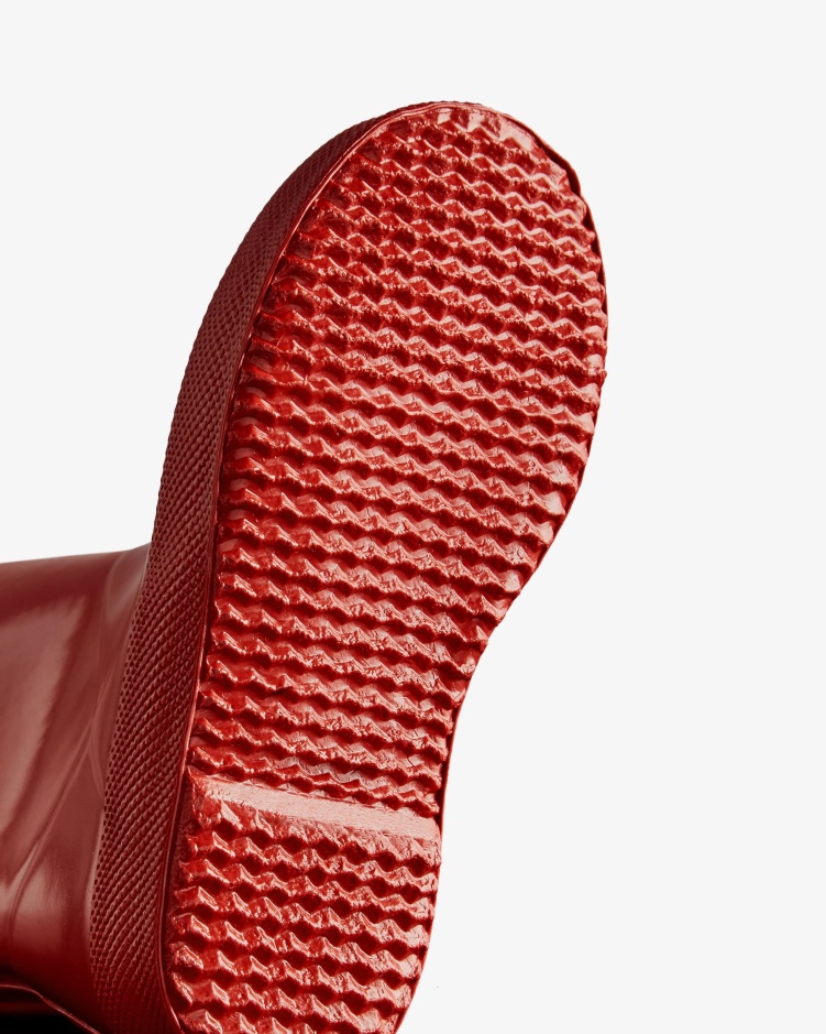 Hunter Original Kids First (18 Maanden-8 Jaar) Glanzende Regenlaarzen Militair Rood