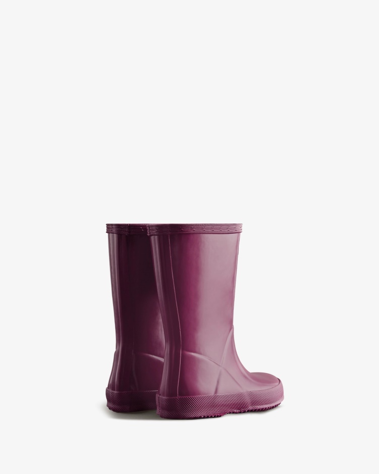 Hunter Original Kids First (18 Maanden-8 Jaar) Glanzende Regenlaarzen Violet