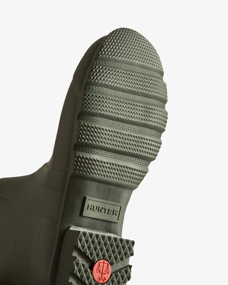 Hunter Heren Originele Korte Regenlaarzen Donker Olijfgroen