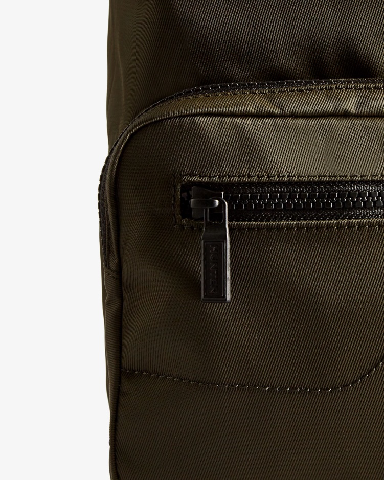Hunter Mini Nylon Pioneer Top Clip Rugzak Donker Olijfgroen