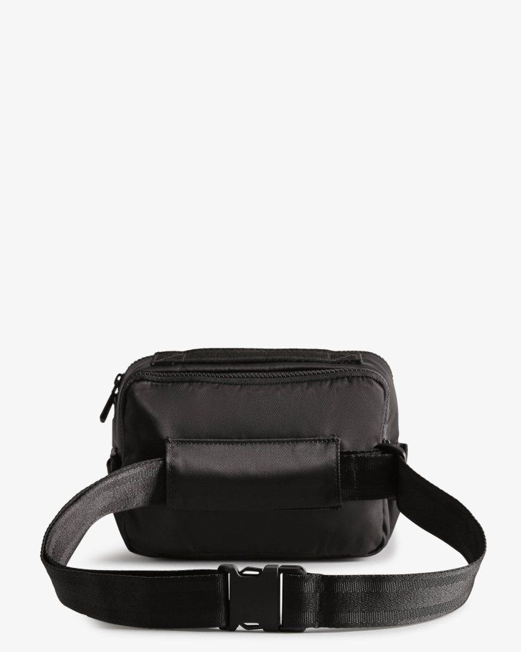 Hunter Nylon Three-way Top Clip Crossbody Tas Zwart