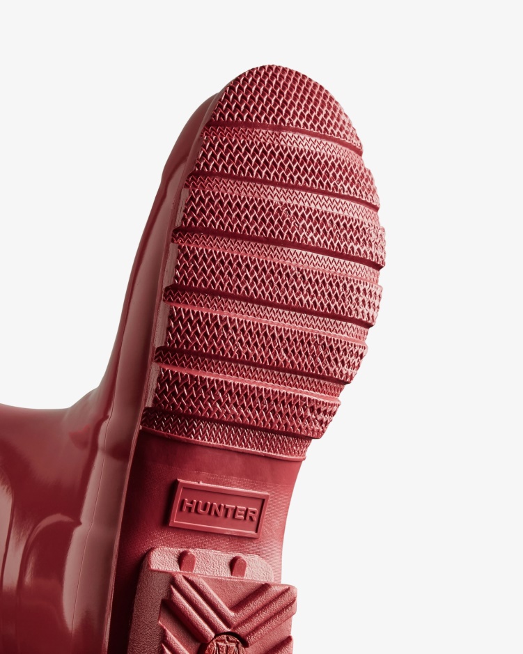 Hunter Originele Korte Glanzende Regenlaarzen Voor Dames Glenmore Rose