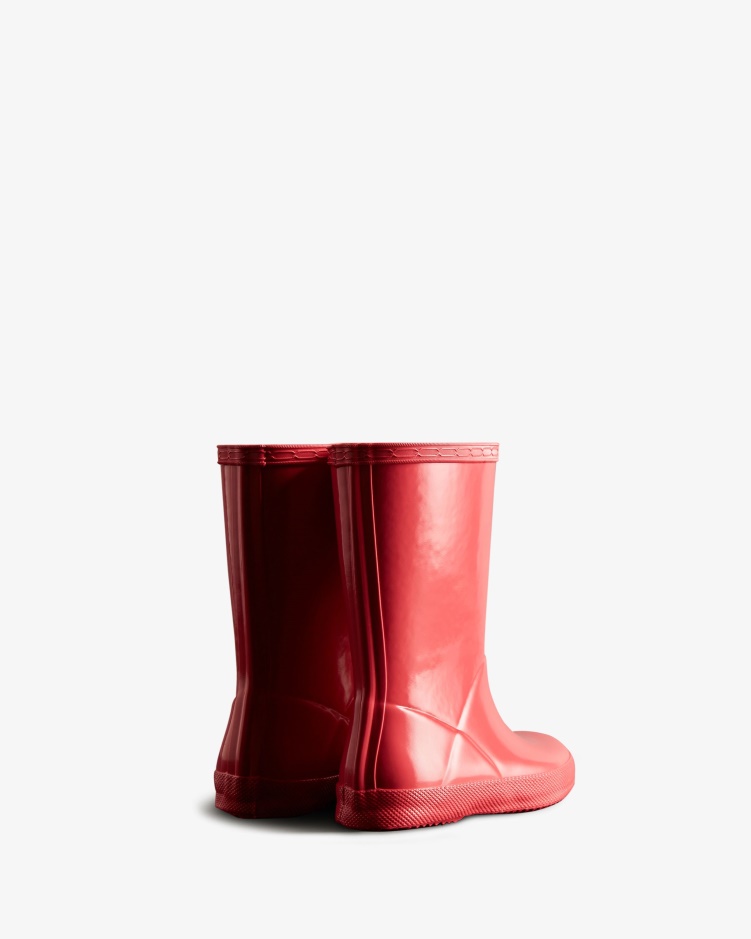 Hunter Original Kids First (18 Maanden-8 Jaar) Glanzende Regenlaarzen Lijsterbes Roze