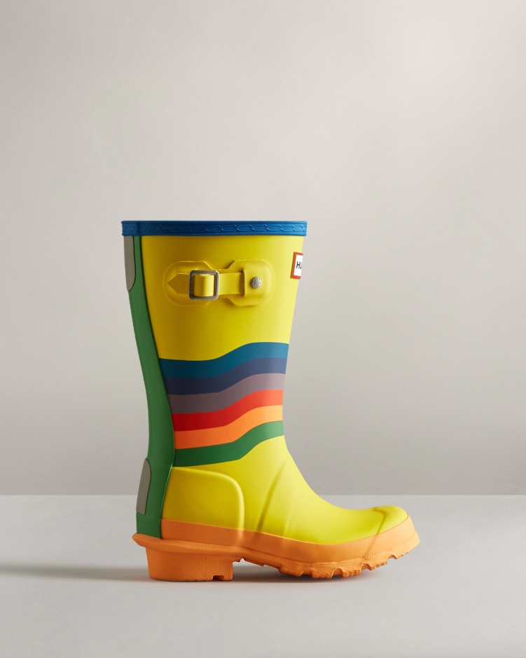 Hunter Big Kids (5-11 Jaar) Wiggle Regenboog Regenlaarzen Veelkleurig