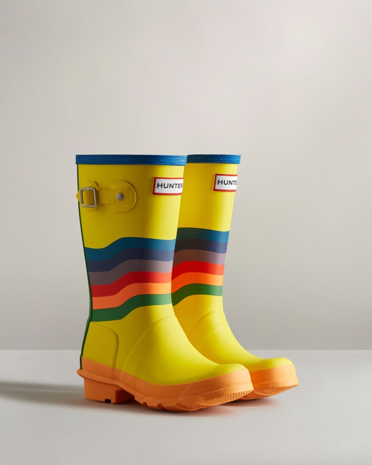 Hunter Big Kids (5-11 Jaar) Wiggle Regenboog Regenlaarzen Veelkleurig