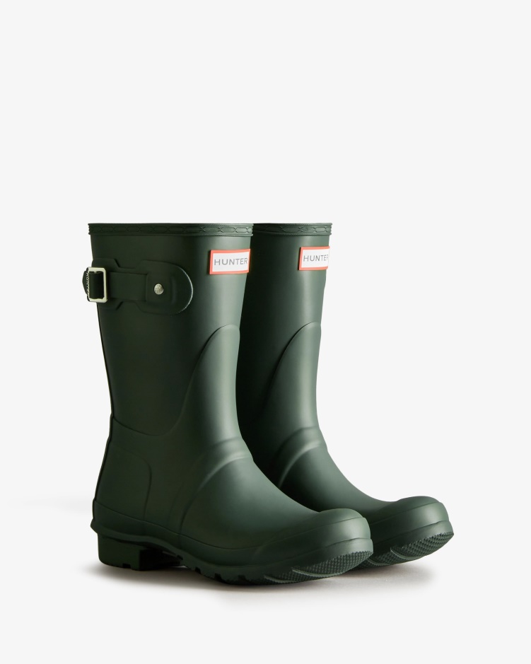 Hunter Originele Korte Regenlaarzen Voor Dames Hunter Groen