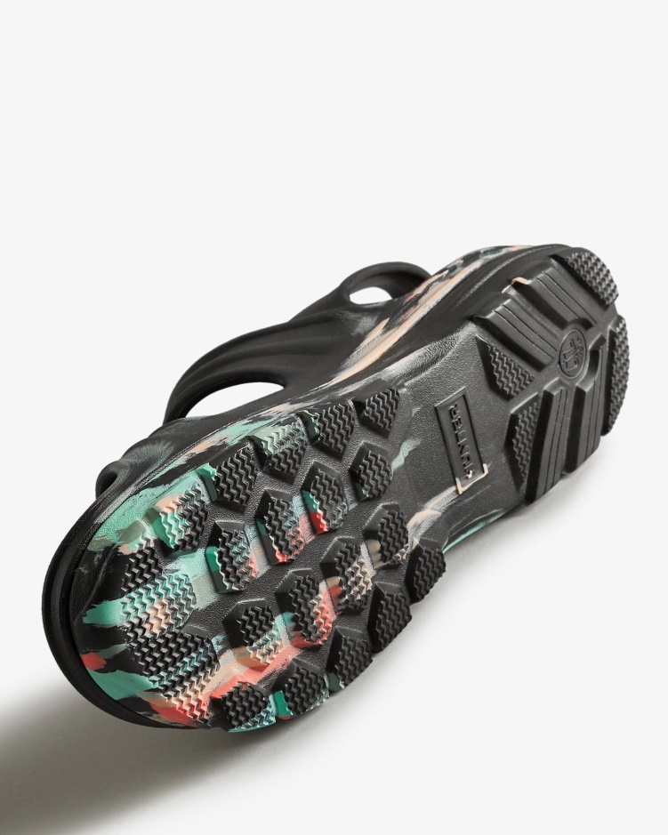 Hunter Bloom Marmeren Sandaal Voor Dames Zwart