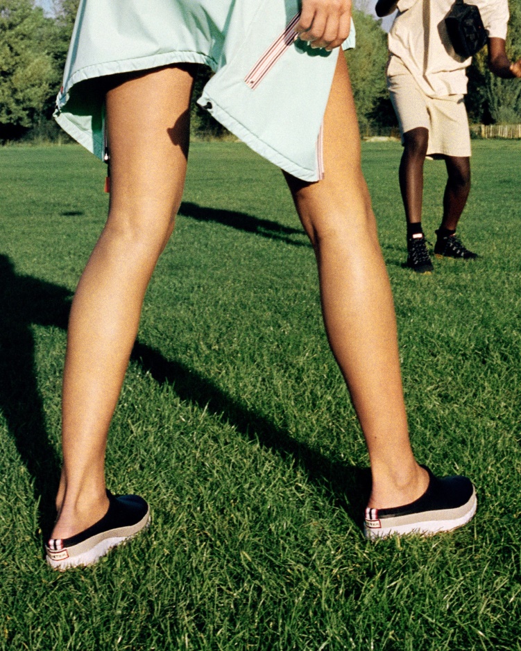 Hunter Dames Play Spikkelzool Klompen Zwart-steall Grijs