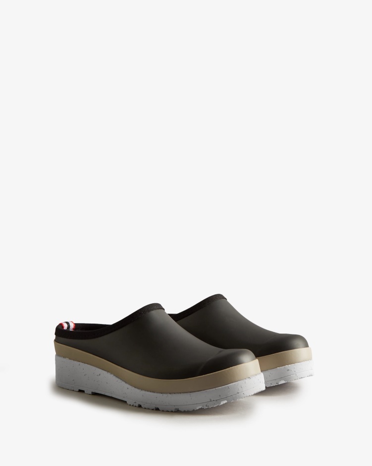 Hunter Dames Play Spikkelzool Klompen Zwart-steall Grijs