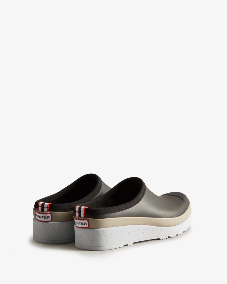 Hunter Dames Play Spikkelzool Klompen Zwart-steall Grijs