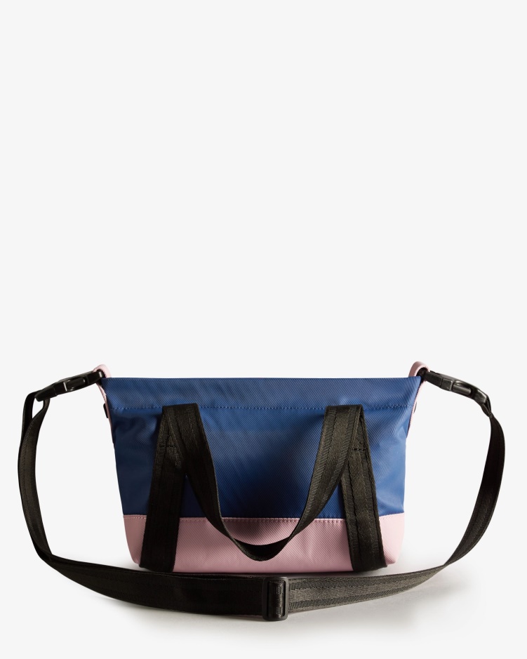 Hunter Hergebruikte Nylon Mini Top Clip Draagtas Hayes Bordeaux Multi