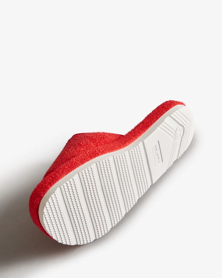 Hunter Damesbadstof Badstof Strandplatform Verstelbare Glijbaan Hunter Rood