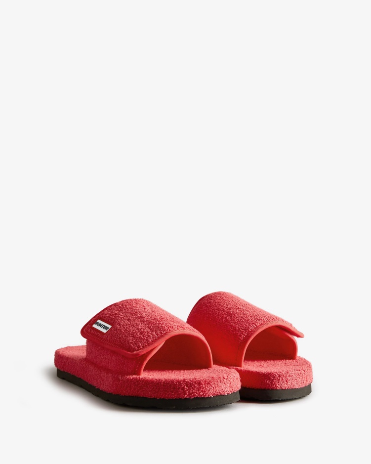 Hunter Dames Badstof Badstof Strand Platform Verstelbare Glijbaan Lijsterbes Roze