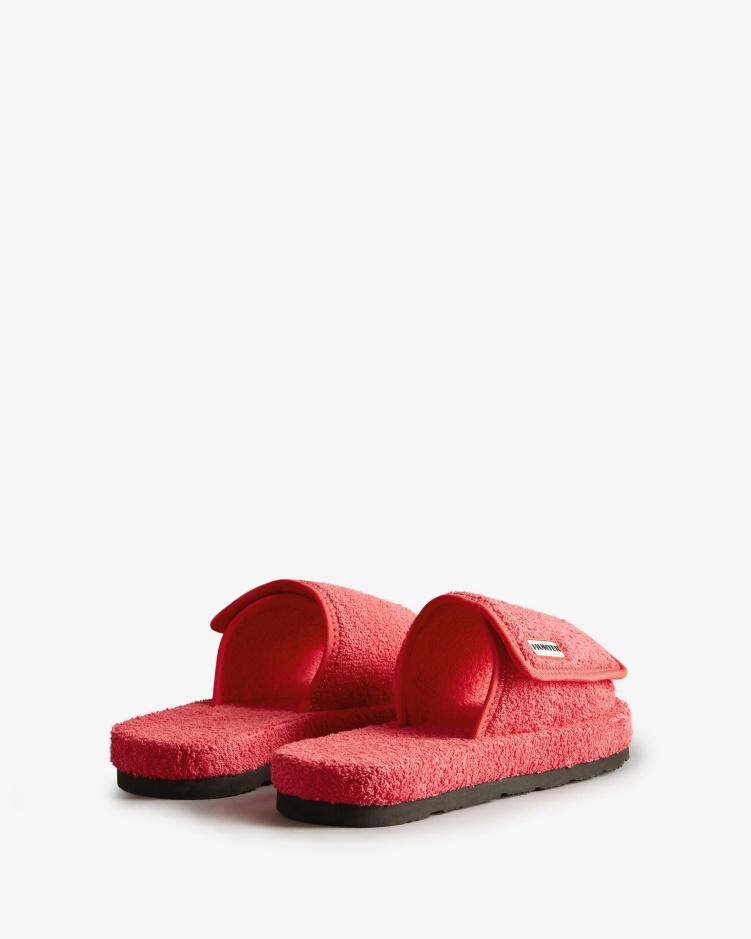 Hunter Dames Badstof Badstof Strand Platform Verstelbare Glijbaan Lijsterbes Roze