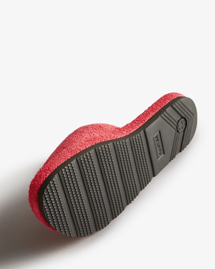 Hunter Dames Badstof Badstof Strand Platform Verstelbare Glijbaan Lijsterbes Roze