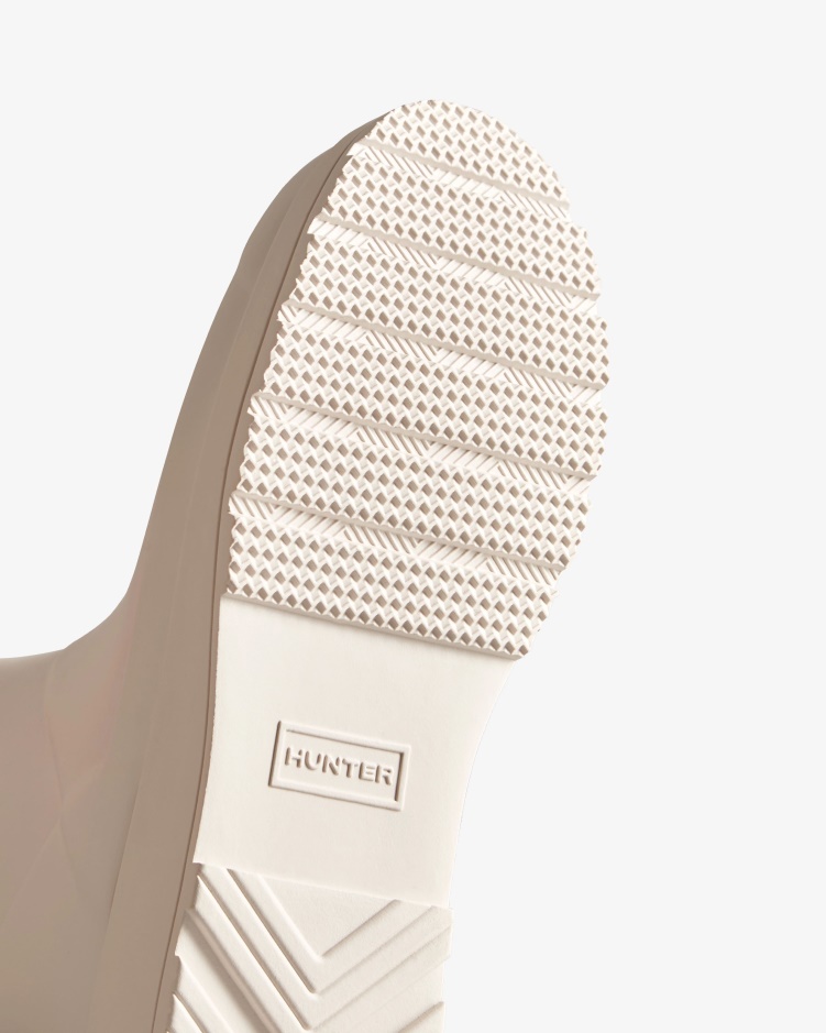 Hunter Play Lange Regenlaarzen Voor Dames, Lichtgrijs Gegoten