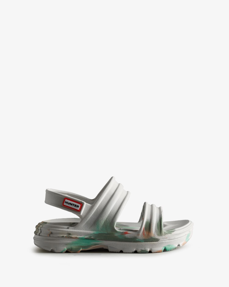 Hunter Bloom Marmeren Sandaal Voor Dames Wit