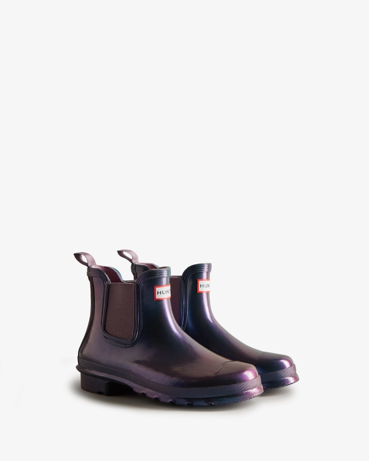 Hunter Nebula Chelsea Boots Stornoway Blauw Voor Dames