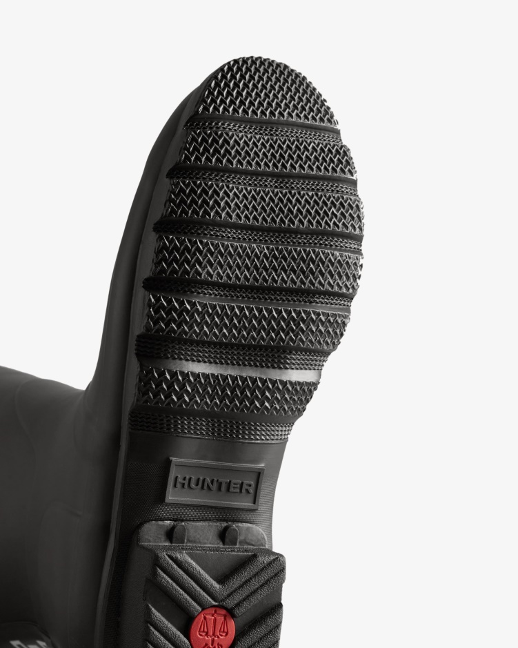 Hunter Backstrap Lange Regenlaarzen Voor Dames Zwart-wit