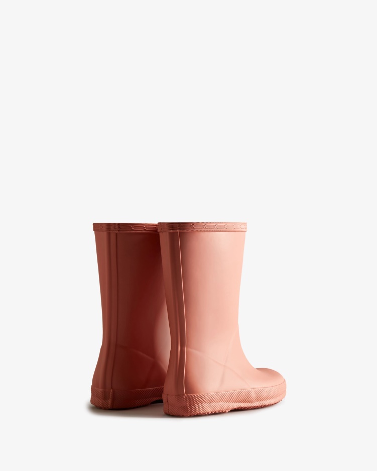 Hunter Original Kids First (18 Maanden-8 Jaar) Regenlaarzen Ruw Roze