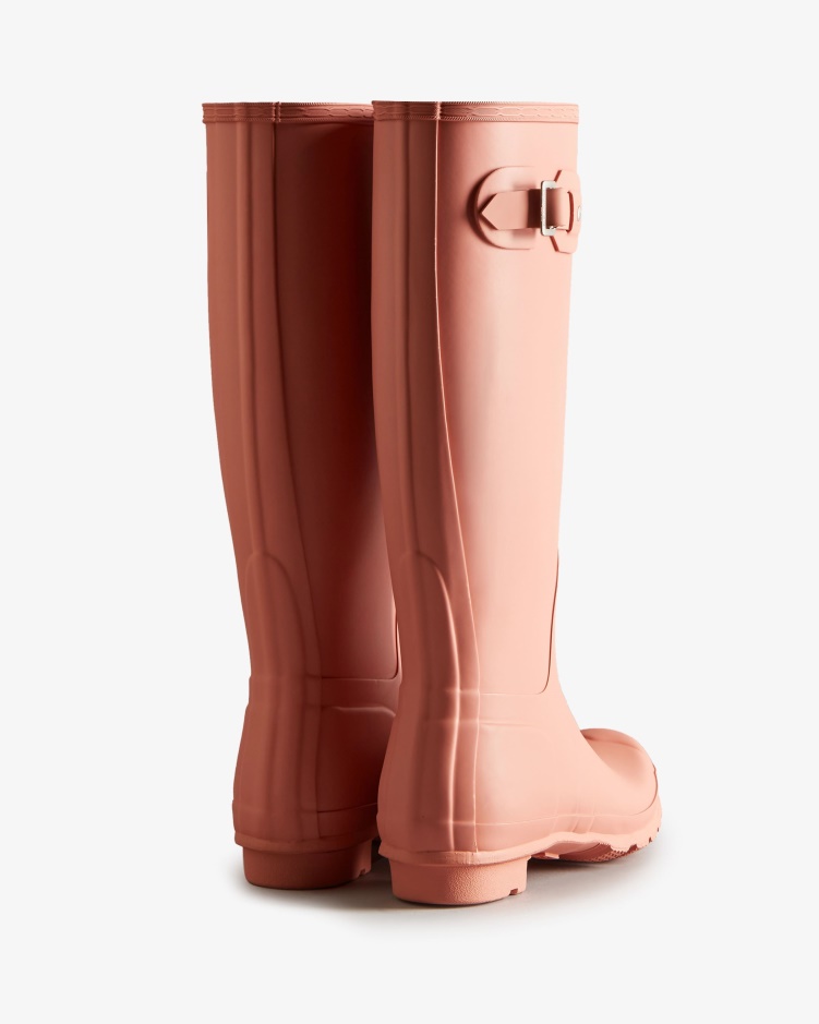 Hunter Originele Hoge Regenlaarzen Voor Dames, Ruw Roze