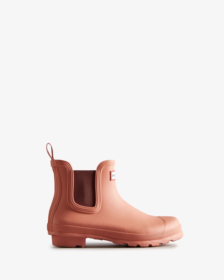 Hunter Originele Chelsea Boots Voor Dames Ruw Roze