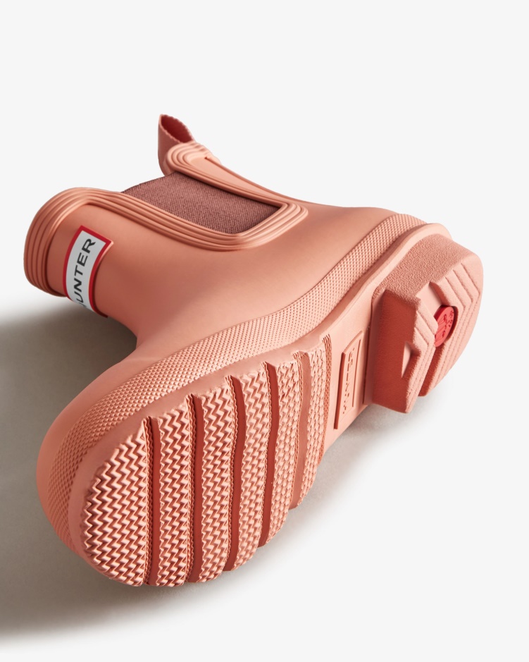 Hunter Originele Chelsea Boots Voor Dames Ruw Roze