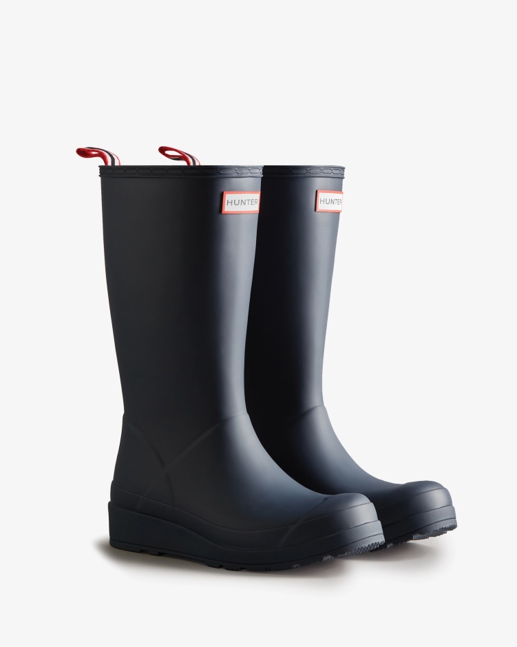 Hunter Lange Regenlaarzen Voor Dames Valtameri Blauw
