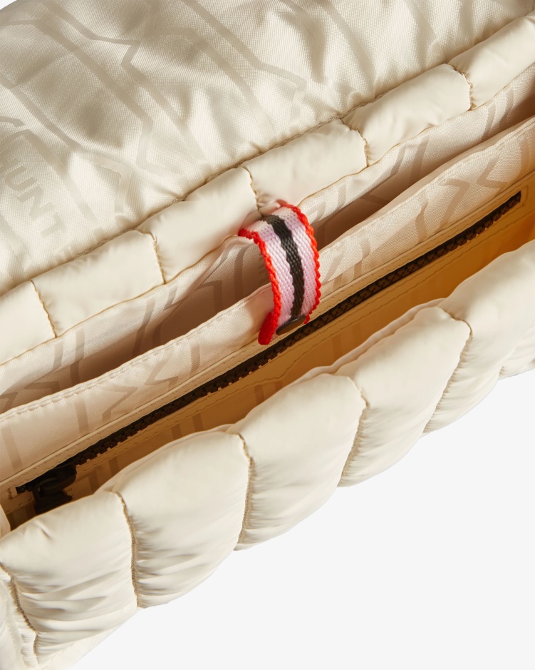 Hunter Intrepid Puffer Mini-schoudertas Wit Wilg