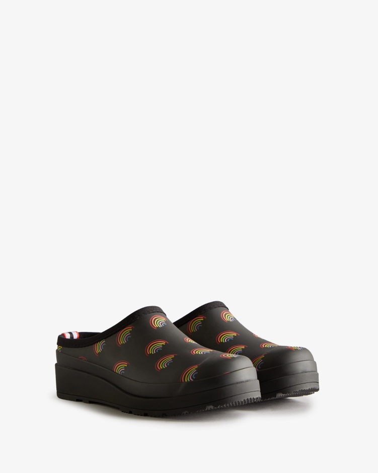 Hunter Dames Play Mini Regenboog Klompjes Mini Regenboog Print