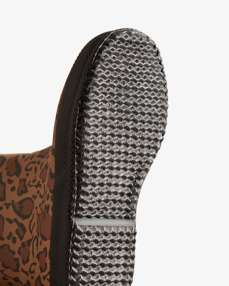 Hunter Kids First (18 Maanden-8 Jaar) Regenlaarzen Met Luipaardprint Rich Tan-saddle-black