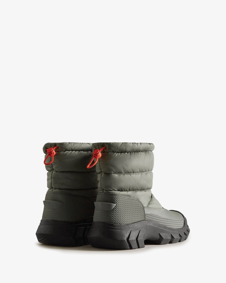 Hunter Intrepid Geïsoleerde Korte Snowboots Voor Heren Urban Grijs-zwart